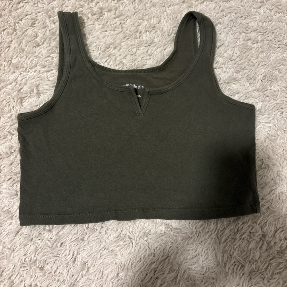 Wild Fable Dark Green Crop Top